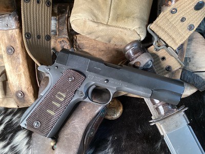 1943 Ithaca 1911A1 , .45acp.WWII Survivor, Trades Welcome - Image 6 of 17