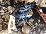 1956 Smith & Wesson Pre-29 Engraved .44 Magnum Revolver, 4”, Stags, Gorgeous. Trades Welcome