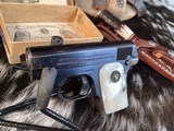 1915 Mfg. Colt Pocket Hammerless model 1908, Mother of Pearl Grips W/Box, .25 acp. Trades Welcome - Image 4 of 19