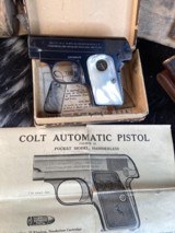 1915 Mfg. Colt Pocket Hammerless model 1908, Mother of Pearl Grips W/Box, .25 acp. Trades Welcome - Image 10 of 19