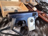 1915 Mfg. Colt Pocket Hammerless model 1908, Mother of Pearl Grips W/Box, .25 acp. Trades Welcome - Image 12 of 19