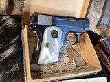 1915 Mfg. Colt Pocket Hammerless model 1908, Mother of Pearl Grips W/Box, .25 acp. Trades Welcome - Image 1 of 19