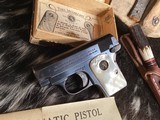 1915 Mfg. Colt Pocket Hammerless model 1908, Mother of Pearl Grips W/Box, .25 acp. Trades Welcome - Image 7 of 19