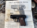 Colt M1908 Pocket Hammerless .25, Mfg. 1925, Excellent in Box. Trades Welcome - Image 9 of 18