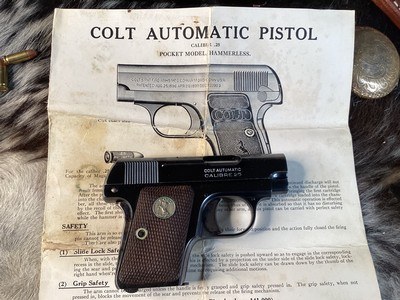 Colt M1908 Pocket Hammerless .25, Mfg. 1925, Excellent in Box. Trades Welcome - Image 8 of 18