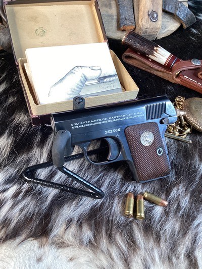 Colt M1908 Pocket Hammerless .25, Mfg. 1925, Excellent in Box. Trades Welcome - Image 11 of 18