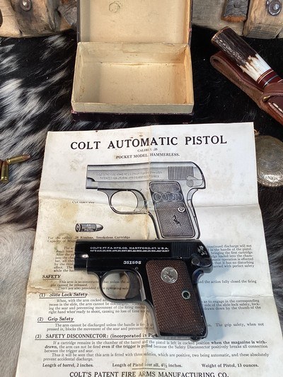Colt M1908 Pocket Hammerless .25, Mfg. 1925, Excellent in Box. Trades Welcome - Image 2 of 18