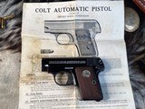 Colt M1908 Pocket Hammerless .25, Mfg. 1925, Excellent in Box. Trades Welcome - Image 6 of 18