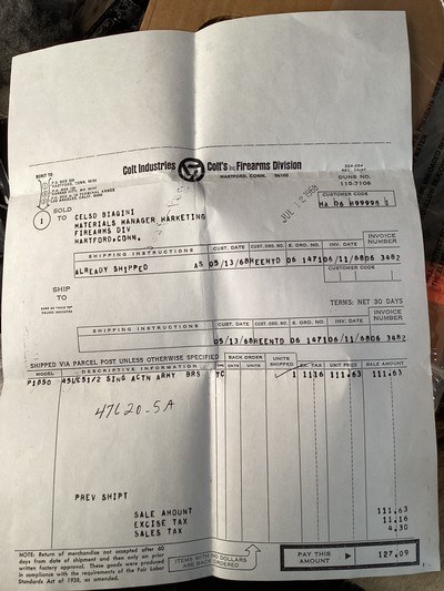 1968 Colt SAA , Stagecoach Box , Colt Employee Purchase W/Receipt, Unfired, Trades Welcome. - Image 11 of 22
