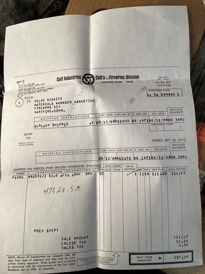 1968 Colt SAA , Stagecoach Box , Colt Employee Purchase W/Receipt, Unfired, Trades Welcome. - Image 15 of 22