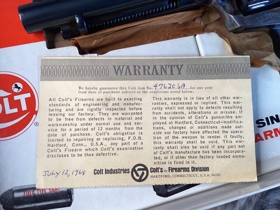 1968 Colt SAA , Stagecoach Box , Colt Employee Purchase W/Receipt, Unfired, Trades Welcome. - Image 9 of 22