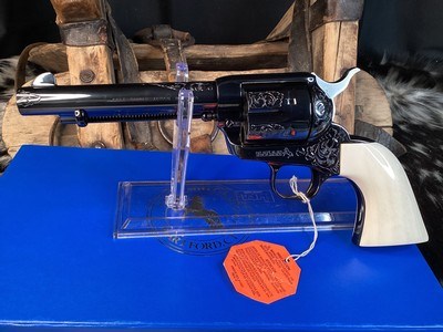Colt SAA Factory “A” Engraved, One Piece Ivory Grips, .45 Colt Custom Shop, 5.5”,Boxed & Unfired, Trades Welcome - Image 13 of 19