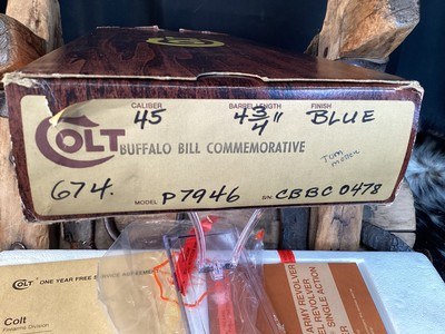 Colt Buffalo Bill Centennial Commemorative SAA, .45 Colt , Cased W/Letter, Gold Inlay, Colt Custom Shop, Trades Welcome - Image 3 of 17