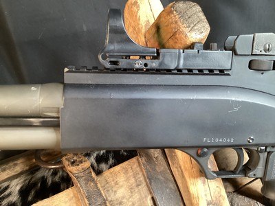 FN TACTICAL POLICE SHOTGUN W/SEEMORE Sight, Pump Action, 12 Ga. High Capacity, Ported. Trades Welcome - Image 11 of 12