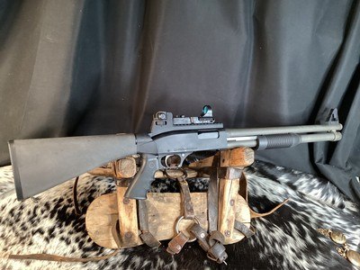 FN TACTICAL POLICE SHOTGUN W/SEEMORE Sight, Pump Action, 12 Ga. High Capacity, Ported. Trades Welcome - Image 1 of 12