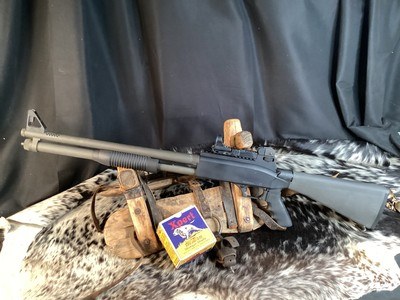 FN TACTICAL POLICE SHOTGUN W/SEEMORE Sight, Pump Action, 12 Ga. High Capacity, Ported. Trades Welcome - Image 2 of 12