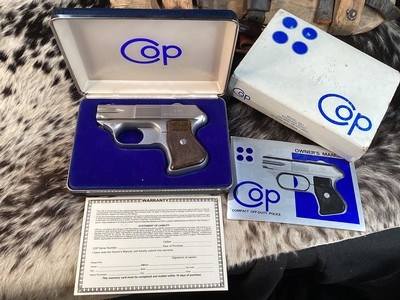 COP .357 4 Shot Derringer , .357 Magnum. Unfired Condition W/Box, Gorgeous. Trades Welcome. - Image 1 of 24