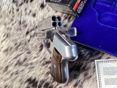 COP .357 4 Shot Derringer , .357 Magnum. Unfired Condition W/Box, Gorgeous. Trades Welcome. - Image 9 of 24