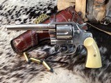 Colt 1909 New Service US Army DA Revolver, .45 Colt , Nickle , Ivory Grips, Period Western Holster,Gorgeous. Trades Welcome - Image 1 of 24