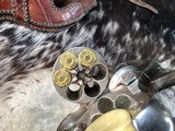 Colt 1909 New Service US Army DA Revolver, .45 Colt , Nickle , Ivory Grips, Period Western Holster,Gorgeous. Trades Welcome - Image 16 of 24