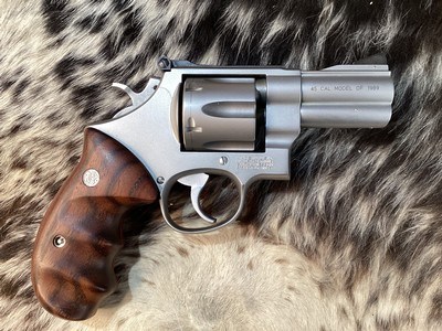 Smith & Wesson 625-3 Model of 1989, Double Action Revolver. 45 ACP, 3” Full Heavy Lug Barrel, Finger Groove Grips, Excellent Cond. Trades Welcome - Image 5 of 19