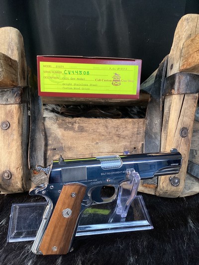 Colt Custom Shop Bright Stainless Series 80 1911 Government Model, .45 ACP. Jeweled Gem. Trades Welcome - Image 1 of 25