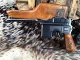 Mauser C96 M30 Broomhandle Semi Auto Pistol W/Stock, Trades Welcome - Image 9 of 25