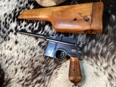 Mauser C96 M30 Broomhandle Semi Auto Pistol W/Stock, Trades Welcome - Image 14 of 25