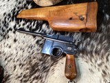 Mauser C96 M30 Broomhandle Semi Auto Pistol W/Stock, Trades Welcome - Image 5 of 25