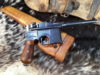 Mauser C96 M30 Broomhandle Semi Auto Pistol W/Stock, Trades Welcome - Image 4 of 25