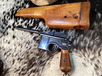 Mauser C96 M30 Broomhandle Semi Auto Pistol W/Stock, Trades Welcome - Image 5 of 25