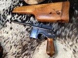 Mauser C96 M30 Broomhandle Semi Auto Pistol W/Stock, Trades Welcome - Image 14 of 25