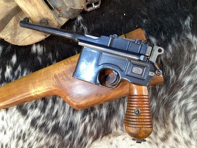 Mauser C96 M30 Broomhandle Semi Auto Pistol W/Stock, Trades Welcome - Image 17 of 25