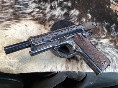 1947 Mfg. Colt Government Model, .45 acp, Engraved & Boxed, Trades Welcome - Image 17 of 25