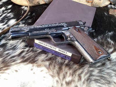 1947 Mfg. Colt Government Model, .45 acp, Engraved & Boxed, Trades Welcome - Image 23 of 25