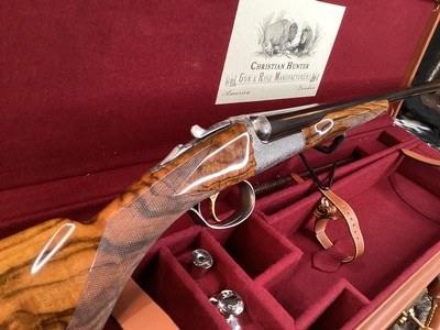 CSMC Christian Hunter .20 Ga. Self Opening, Druid Engraved, Presentation Wood, As New, Cased, Trades Welcome - Image 10 of 25