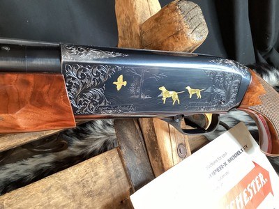 Super Pigeon Grade Winchester SuperX Model1, Serial Number 15, Factory Gold Inlay Engraved, W/Box, Gorgeous& Rare. Trades Welcome - Image 13 of 25