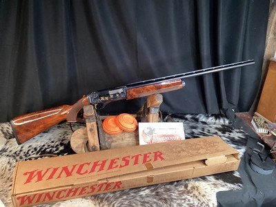 Super Pigeon Grade Winchester SuperX Model1, Serial Number 15, Factory Gold Inlay Engraved, W/Box, Gorgeous& Rare. Trades Welcome - Image 11 of 25
