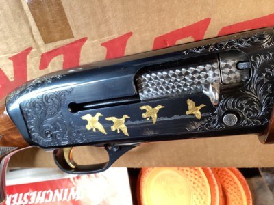 Super Pigeon Grade Winchester SuperX Model1, Serial Number 15, Factory Gold Inlay Engraved, W/Box, Gorgeous& Rare. Trades Welcome - Image 17 of 25