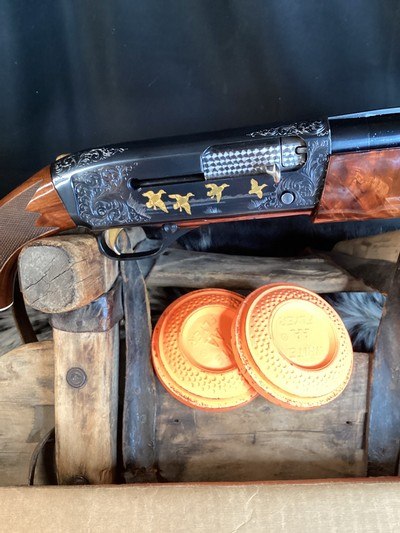Super Pigeon Grade Winchester SuperX Model1, Serial Number 15, Factory Gold Inlay Engraved, W/Box, Gorgeous& Rare. Trades Welcome - Image 1 of 25