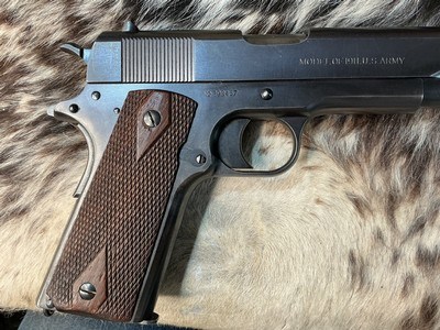 1918 Black Army Colt 1911 .45 Pistol W/Holster Rig, Excellent Original High Condition. Trades Welcome - Image 16 of 25