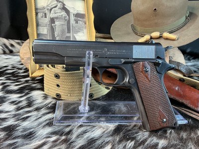1918 Black Army Colt 1911 .45 Pistol W/Holster Rig, Excellent Original High Condition. Trades Welcome - Image 10 of 25