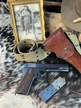 1918 Black Army Colt 1911 .45 Pistol W/Holster Rig, Excellent Original High Condition. Trades Welcome - Image 19 of 25