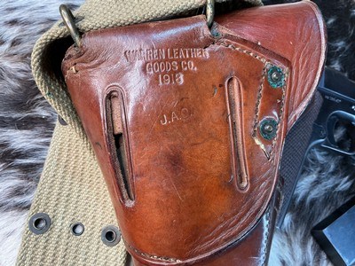 1918 Black Army Colt 1911 .45 Pistol W/Holster Rig, Excellent Original High Condition. Trades Welcome - Image 20 of 25