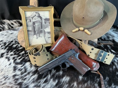 1918 Black Army Colt 1911 .45 Pistol W/Holster Rig, Excellent Original High Condition. Trades Welcome - Image 7 of 25