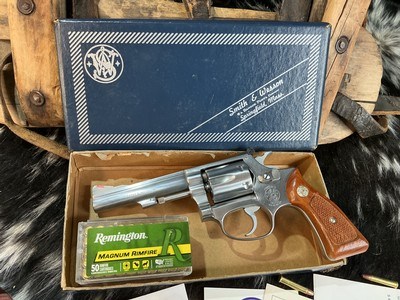 First Year Gun, 1983 Smith & Wesson model 651 Stainless .22 Magnum “J” Frame Target Revolver, 4”, Boxed. Trades Welcome. - Image 9 of 23