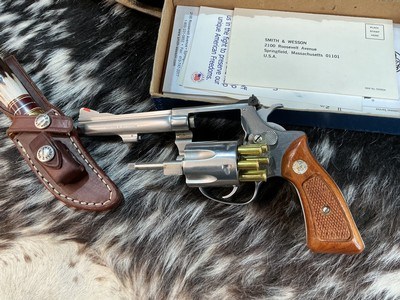 First Year Gun, 1983 Smith & Wesson model 651 Stainless .22 Magnum “J” Frame Target Revolver, 4”, Boxed. Trades Welcome. - Image 4 of 23