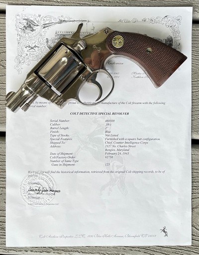 Colt, Detective Special, WW2 US Army, Counter Intelligence Corps, .38 Special - Image 10 of 14