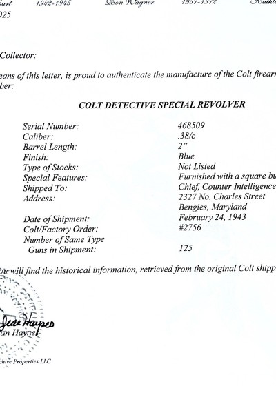 Colt, Detective Special, WW2 US Army, Counter Intelligence Corps, .38 Special - Image 11 of 14