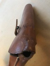 German Radom VIS Holster, Original wartime, code stamp bnz 1944, Brown w/lift strap, Very Good Condition - 9 of 9